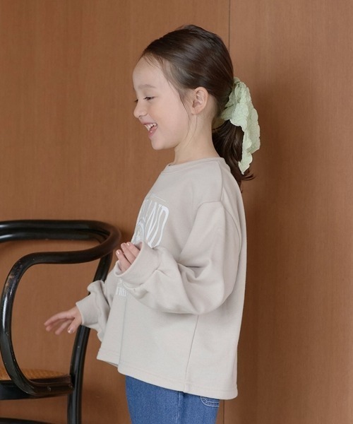 Lycee mine（リセマイン）の「アソートカレッジロゴプリントトレーナー（スウェット・キッズ・ミント/サックスブルー/ネイビー/ベージュ/ラベンダー/ピンク/オートミール/レモンイエロー・140cm/130cm/100cm/110cm/150cm/120cm）」の18枚目の写真