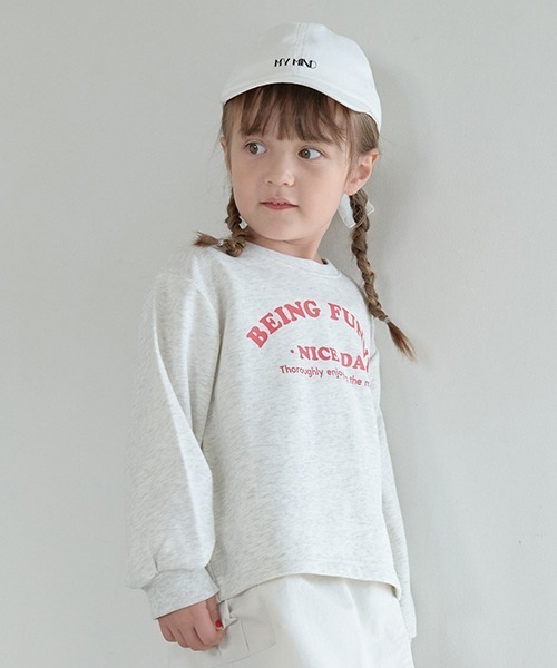 Lycee mine（リセマイン）の「アソートカレッジロゴプリントトレーナー（スウェット・キッズ・ミント/サックスブルー/ネイビー/ベージュ/ラベンダー/ピンク/オートミール/レモンイエロー・140cm/130cm/100cm/110cm/150cm/120cm）」の15枚目の写真