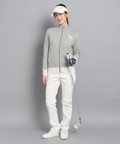 adabat（アダバット）の「◆バックデザインあり フルジップニット（ニット/セーター・レディース・ネイビー/ライトグレー・36/38/40/42）」の6枚目の写真