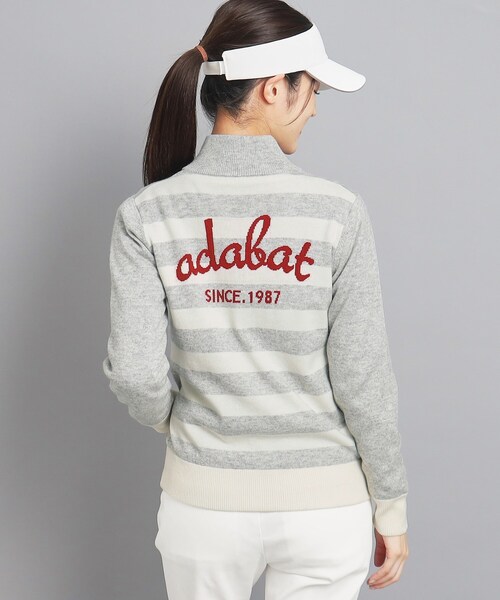 adabat（アダバット）の「◆バックデザインあり フルジップニット（ニット/セーター・レディース・ネイビー/ライトグレー・36/38/40/42）」の8枚目の写真