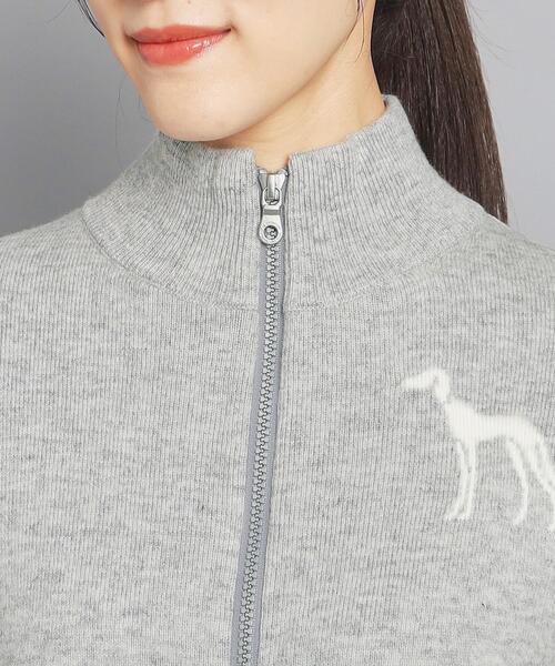 adabat（アダバット）の「◆バックデザインあり フルジップニット（ニット/セーター・レディース・ネイビー/ライトグレー・36/38/40/42）」の16枚目の写真