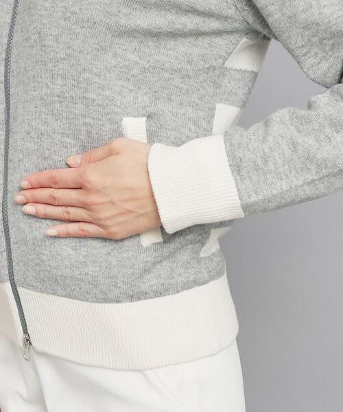 adabat（アダバット）の「◆バックデザインあり フルジップニット（ニット/セーター・レディース・ネイビー/ライトグレー・36/38/40/42）」の17枚目の写真