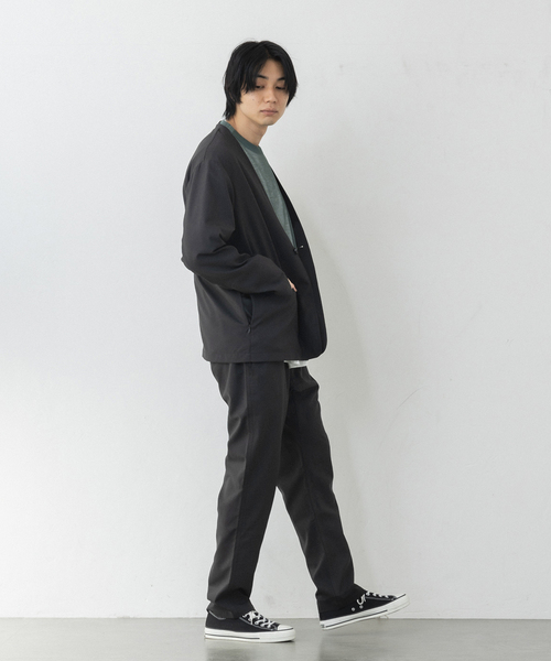 417 EDIFICE(フォーワンセブンエディフィス)の「アムンゼンノーカラージャケット(ノーカラージャケット・メンズ・ブルー/ネイビー/チャコールグレー/ブラック・LARGE/MEDIUM/SMALL)」の18枚目の写真