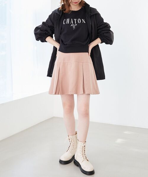 MAJESTIC LEGON（マジェスティックレゴン）の「ボックスプリーツミニスカパン（デニムスカート・レディース・ブラック系その他/グレー/ブルー/ピンク・MEDIUM）」の4枚目の写真