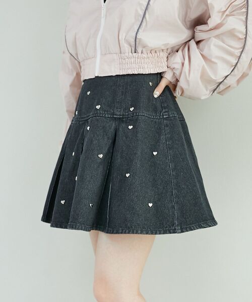 MAJESTIC LEGON（マジェスティックレゴン）の「ボックスプリーツミニスカパン（デニムスカート・レディース・ブラック系その他/グレー/ブルー/ピンク・MEDIUM）」の5枚目の写真