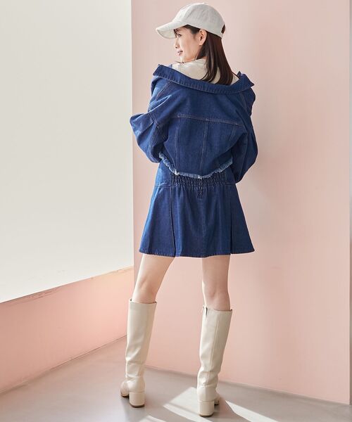 MAJESTIC LEGON（マジェスティックレゴン）の「ボックスプリーツミニスカパン（デニムスカート・レディース・ブラック系その他/グレー/ブルー/ピンク・MEDIUM）」の19枚目の写真