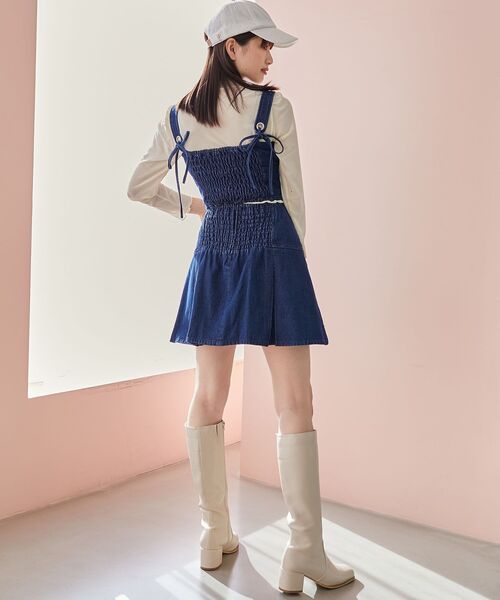 MAJESTIC LEGON（マジェスティックレゴン）の「ボックスプリーツミニスカパン（デニムスカート・レディース・ブラック系その他/グレー/ブルー/ピンク・MEDIUM）」の21枚目の写真