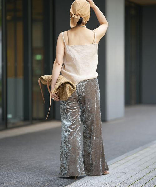 IENA LA BOUCLE（イエナラブークル）の「IENA LA BOUCLE クラッシュベロアイージーパンツ（その他パンツ・レディース・チャコールグレー/ネイビー・34/36/38/40）」の10枚目の写真