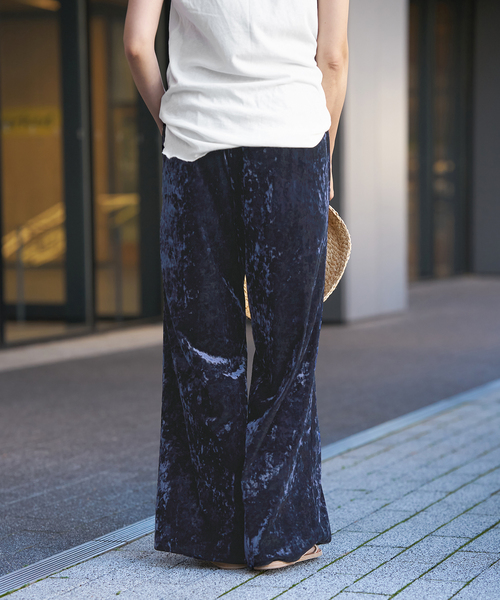 IENA LA BOUCLE（イエナラブークル）の「IENA LA BOUCLE クラッシュベロアイージーパンツ（その他パンツ・レディース・チャコールグレー/ネイビー・34/36/38/40）」の14枚目の写真