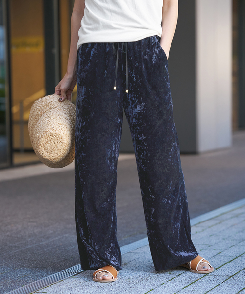 IENA LA BOUCLE（イエナラブークル）の「IENA LA BOUCLE クラッシュベロアイージーパンツ（その他パンツ・レディース・チャコールグレー/ネイビー・34/36/38/40）」の16枚目の写真