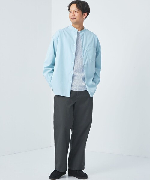 green label relaxing（グリーンレーベルリラクシング）の「コットンツイル ワイドストレート パンツ（その他パンツ・メンズ・ダークグレー/ライトグレー/ダークグリーン・S/M/XL/L）」の8枚目の写真