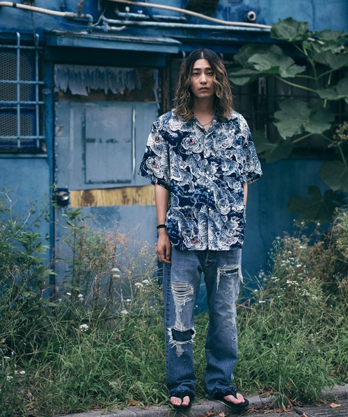 GYPSY&SONS（ジプシーアンドサンズ）の「INDIGO HUNDLED TIGER SHIRTS（シャツ/ブラウス・メンズ・インディゴブルー・LARGE）」の8枚目の写真