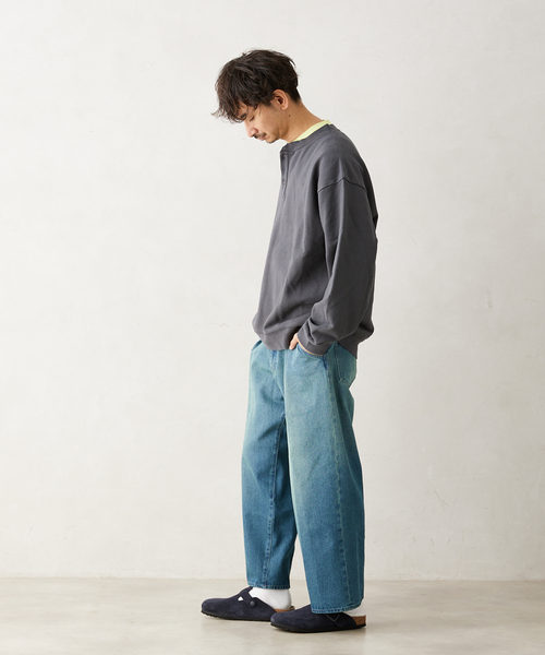 JOURNAL STANDARD relume（ジャーナルスタンダード　レリューム）の「CALIFORNIA UPCYCLE ヘンリーネックスウェット（スウェット・メンズ・ブラック系その他/ライトグレー/ダークブルー・MEDIUM/LARGE）」の17枚目の写真