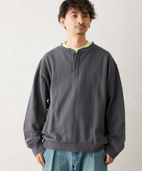 JOURNAL STANDARD relume（ジャーナルスタンダード　レリューム）の「CALIFORNIA UPCYCLE ヘンリーネックスウェット（スウェット・メンズ・ブラック系その他/ライトグレー/ダークブルー・MEDIUM/LARGE）」の19枚目の写真