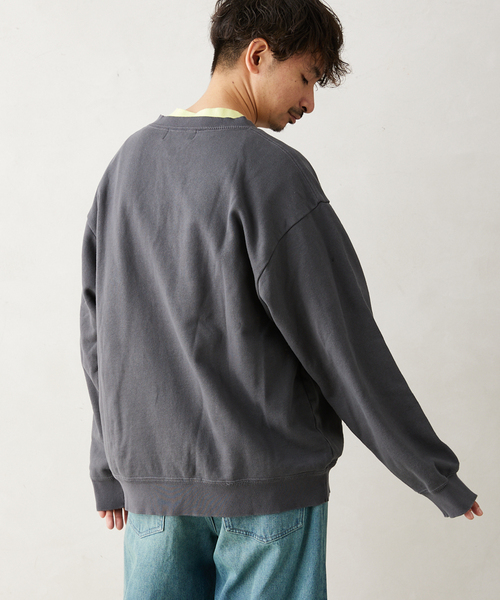JOURNAL STANDARD relume（ジャーナルスタンダード　レリューム）の「CALIFORNIA UPCYCLE ヘンリーネックスウェット（スウェット・メンズ・ブラック系その他/ライトグレー/ダークブルー・MEDIUM/LARGE）」の21枚目の写真