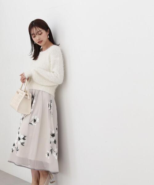 PROPORTION BODY DRESSING（プロポーションボディドレッシング）の「フラワーギャザースカート（スカート・レディース・ベージュ/イエロー・SMALL/MEDIUM）」の13枚目の写真