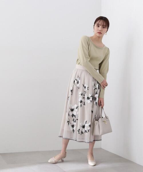 PROPORTION BODY DRESSING（プロポーションボディドレッシング）の「フラワーギャザースカート（スカート・レディース・ベージュ/イエロー・SMALL/MEDIUM）」の19枚目の写真