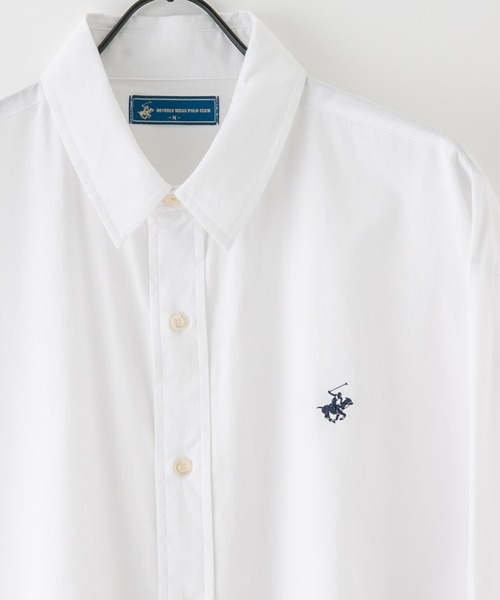 BEVERLY HILLS POLO CLUB（ビバリーヒルズポロクラブ）の「【BEVERLY HILLS POLO CLUB/ビバリーヒルズポロクラブ】 ビッグシルエット シャツ（シャツ/ブラウス・レディース・パープル/ネイビー/グリーン/ベージュ/ブラック/オフホワイト/ブルー/ダークパープル/サックスブルー・MEDIUM）」の3枚目の写真