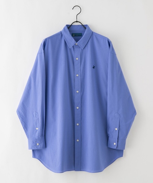 BEVERLY HILLS POLO CLUB（ビバリーヒルズポロクラブ）の「【BEVERLY HILLS POLO CLUB/ビバリーヒルズポロクラブ】 ビッグシルエット シャツ（シャツ/ブラウス・レディース・パープル/ネイビー/グリーン/ベージュ/ブラック/オフホワイト/ブルー/ダークパープル/サックスブルー・MEDIUM）」の15枚目の写真