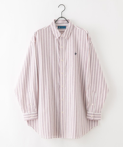 BEVERLY HILLS POLO CLUB（ビバリーヒルズポロクラブ）の「【BEVERLY HILLS POLO CLUB/ビバリーヒルズポロクラブ】 ビッグシルエット シャツ（シャツ/ブラウス・レディース・パープル/ネイビー/グリーン/ベージュ/ブラック/オフホワイト/ブルー/ダークパープル/サックスブルー・MEDIUM）」の22枚目の写真