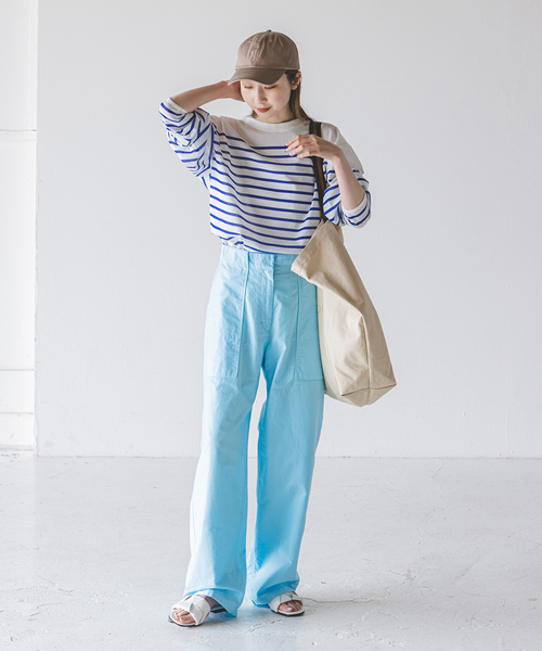 Noble（ノーブル）の「《WEB限定追加》【N.Jam】オリジナルキャンバスラージバッグ(無地)（トートバッグ・レディース・カーキ/アイボリー・FREE）」の20枚目の写真