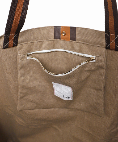 Noble（ノーブル）の「《WEB限定追加》【N.Jam】オリジナルキャンバスラージバッグ(無地)（トートバッグ・レディース・カーキ/アイボリー・FREE）」の10枚目の写真