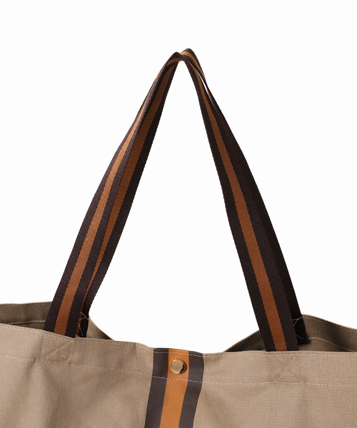 Noble（ノーブル）の「《WEB限定追加》【N.Jam】オリジナルキャンバスラージバッグ(無地)（トートバッグ・レディース・カーキ/アイボリー・FREE）」の8枚目の写真