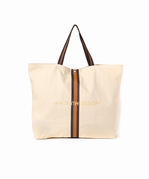 Noble（ノーブル）の「《WEB限定追加》【N.Jam】オリジナルキャンバスラージバッグ(無地)（トートバッグ・レディース・カーキ/アイボリー・FREE）」の6枚目の写真