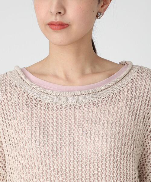 THE SHOP TK (ザ ショップ ティーケー )の「◆メッシュプルオーバー【手洗い可】(ニット/セーター・レディース・ベージュ/グリーン/ブラック・12/13)」の7枚目の写真