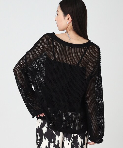 THE SHOP TK (ザ ショップ ティーケー )の「◆メッシュプルオーバー【手洗い可】(ニット/セーター・レディース・ベージュ/グリーン/ブラック・12/13)」の11枚目の写真