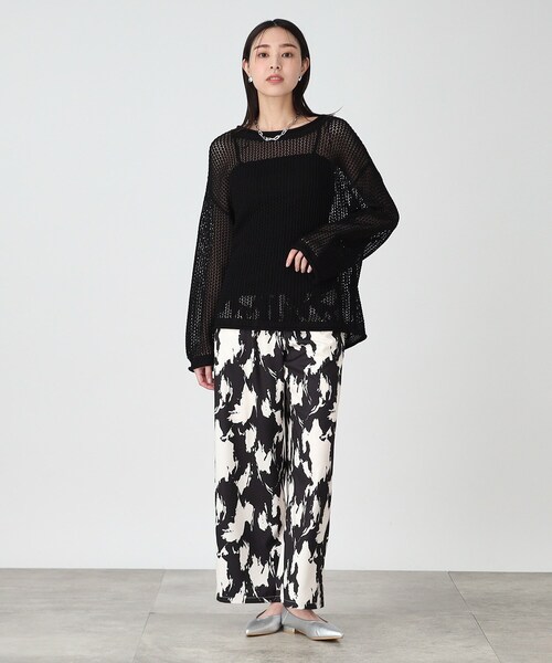 THE SHOP TK (ザ ショップ ティーケー )の「◆メッシュプルオーバー【手洗い可】(ニット/セーター・レディース・ベージュ/グリーン/ブラック・12/13)」の12枚目の写真