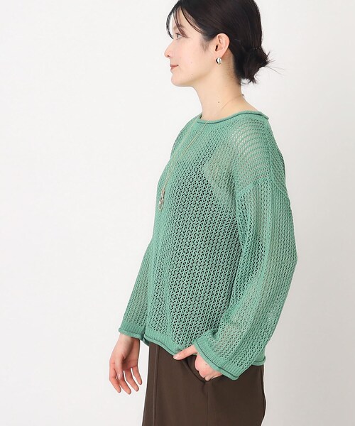 THE SHOP TK (ザ ショップ ティーケー )の「◆メッシュプルオーバー【手洗い可】(ニット/セーター・レディース・ベージュ/グリーン/ブラック・12/13)」の14枚目の写真