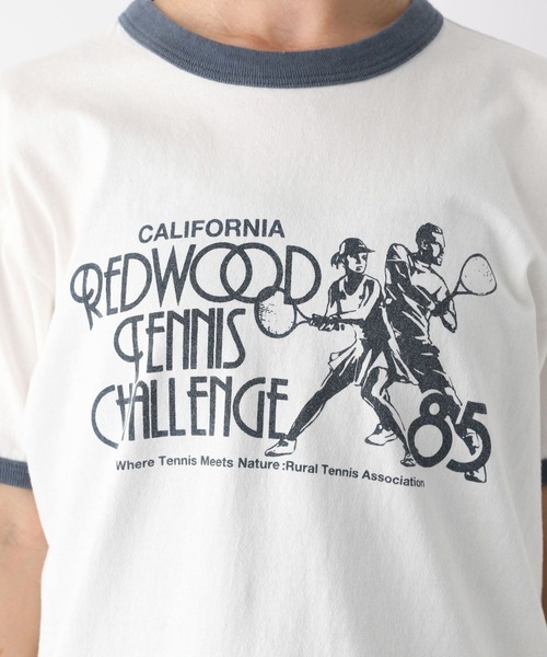 GOOD ROCK SPEED（グッドロックスピード）の「GOOD ROCK SPEED/リンガーコンパクトTシャツ（Tシャツ/カットソー・レディース・ネイビー/グリーン・FREE）」の5枚目の写真