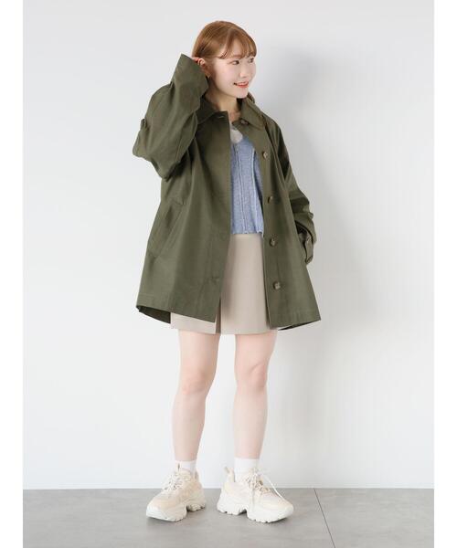 ehka sopo（エヘカソポ）の「袖ドロストステンカラーコート（その他アウター・レディース・カーキ/ベージュ・F）」の8枚目の写真