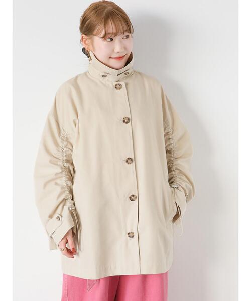 ehka sopo（エヘカソポ）の「袖ドロストステンカラーコート（その他アウター・レディース・カーキ/ベージュ・F）」の9枚目の写真