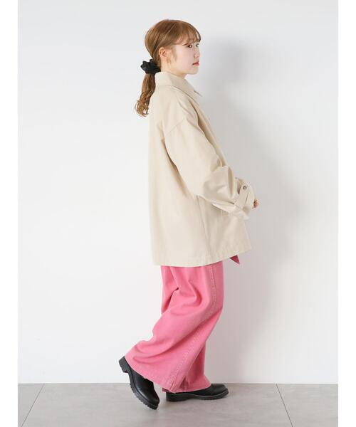 ehka sopo（エヘカソポ）の「袖ドロストステンカラーコート（その他アウター・レディース・カーキ/ベージュ・F）」の12枚目の写真