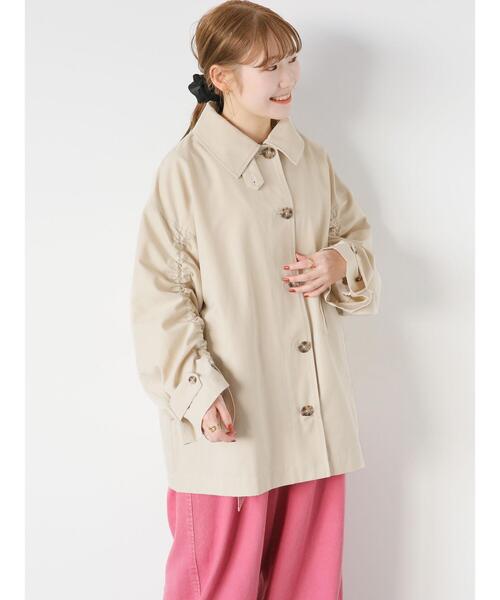 ehka sopo（エヘカソポ）の「袖ドロストステンカラーコート（その他アウター・レディース・カーキ/ベージュ・F）」の16枚目の写真