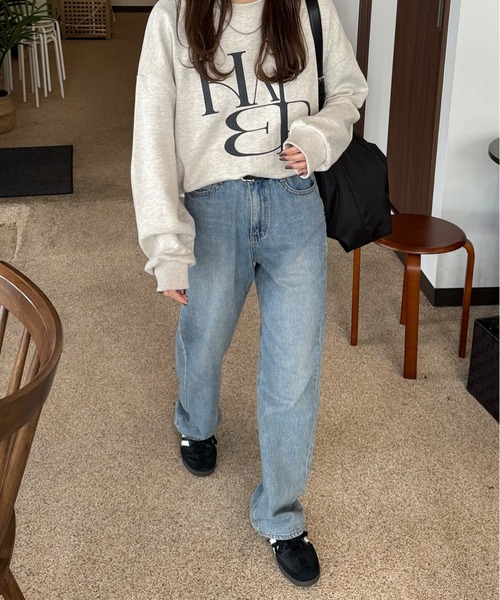 LE MORE（リモア）の「フロントロゴスウェット（スウェット・レディース・ネイビー/アイボリー/グレー/ブラウン・FREE）」の16枚目の写真