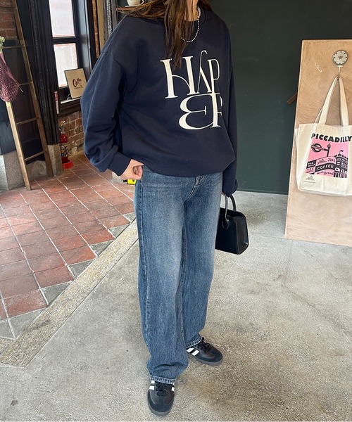 LE MORE（リモア）の「フロントロゴスウェット（スウェット・レディース・ネイビー/アイボリー/グレー/ブラウン・FREE）」の22枚目の写真