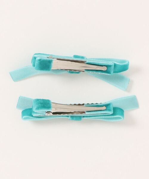 Nia（ニア）の「Nia(ニア)/【フレンチガーリーな雰囲気に】2set ベロアリボンヘアピン（ヘアピン・レディース・ブラック/グリーン/パープル/ブラウン/ピンク/アイボリー・FREE）」の13枚目の写真