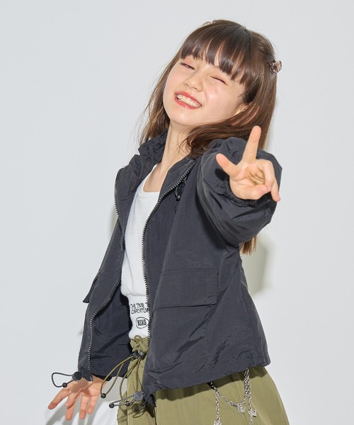 STONE  黒 サテン　ナイロンパーカー　新品 Dr.STONE（ドクターストーン）_HICUL（ハイカル）オリジナル