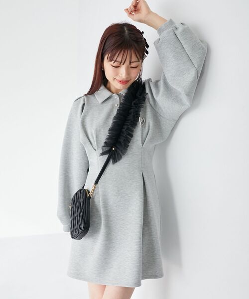 MAJESTIC LEGON（マジェスティックレゴン）の「チュールフリルショルダー（ベルト・レディース・ブラック/アイボリー/グレイッシュベージュ・FREE）」の21枚目の写真