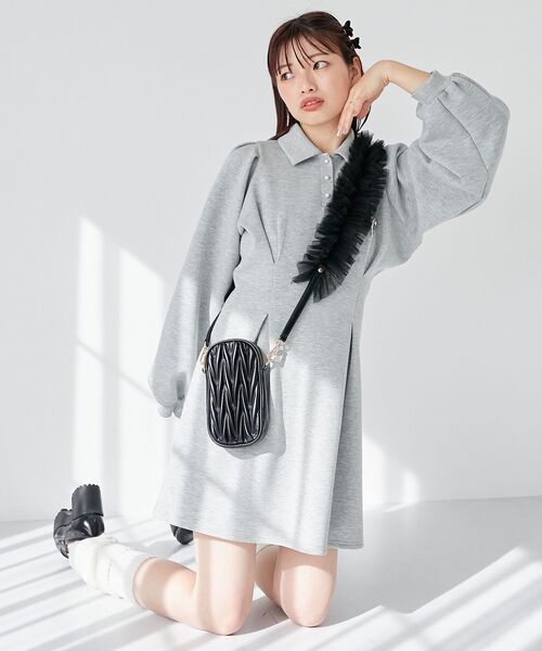 MAJESTIC LEGON（マジェスティックレゴン）の「チュールフリルショルダー（ベルト・レディース・ブラック/アイボリー/グレイッシュベージュ・FREE）」の22枚目の写真