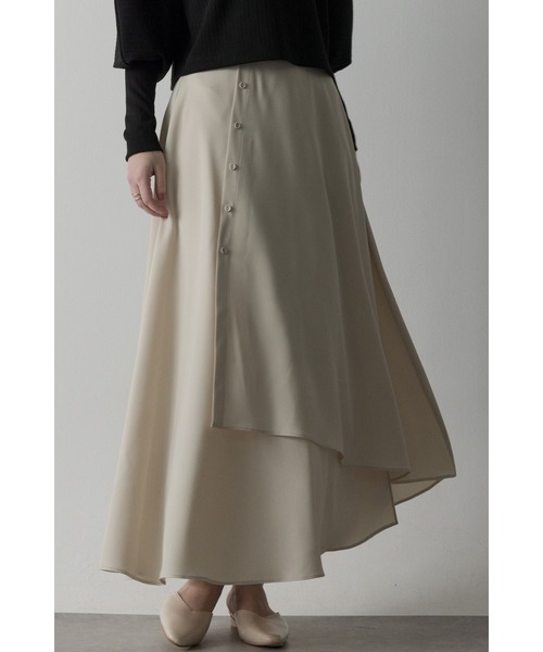 【セール】アシメラップスカート（スカート）｜Limue（リミュ）