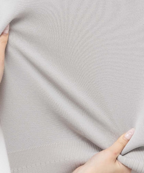 HusHusH(ハッシュアッシュ)の「HusHusH ハッシュアッシュ スクエアニットタンクトップ(タンクトップ・レディース・ライトグレー系/ブラック・L/M/S)」の13枚目の写真