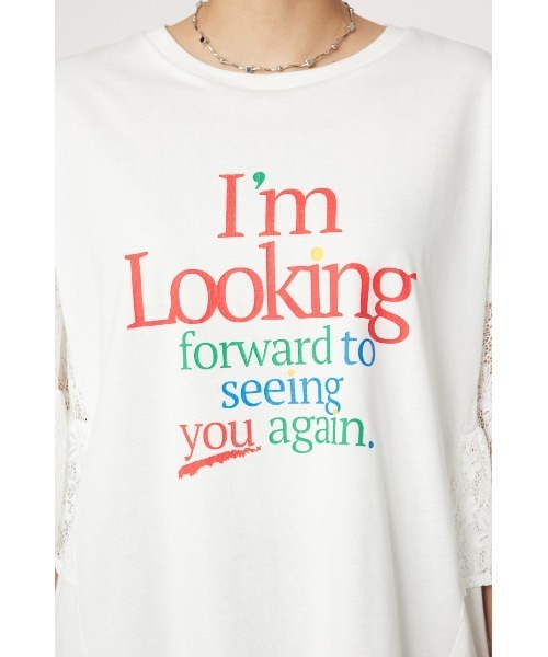 RODEO CROWNS WIDE BOWL（ロデオクラウンズワイドボウル）の「ドッキングレースラッフルTシャツ（Tシャツ/カットソー・レディース・オフホワイト/ブラック/グレー×ホワイト・FREE）」の5枚目の写真