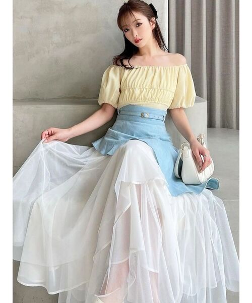 RESEXXY（リゼクシー）の「シフォンボリュームブラウス（シャツ/ブラウス・レディース・ブラック/イエロー/ホワイト/ピンク・FREE）」の17枚目の写真