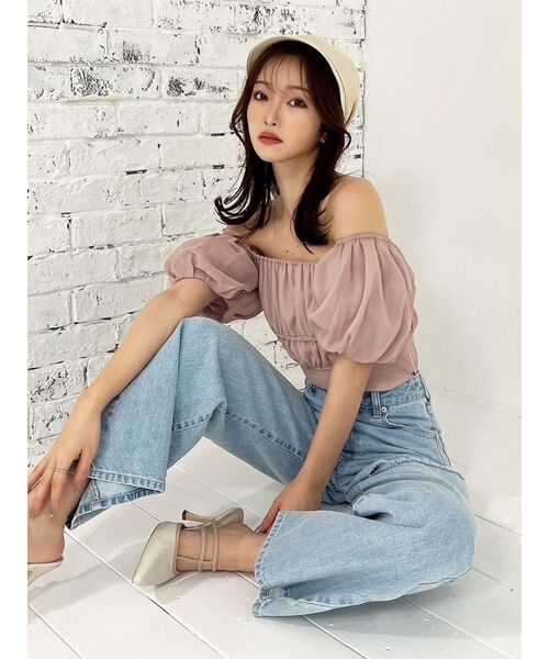 RESEXXY（リゼクシー）の「シフォンボリュームブラウス（シャツ/ブラウス・レディース・ブラック/イエロー/ホワイト/ピンク・FREE）」の16枚目の写真