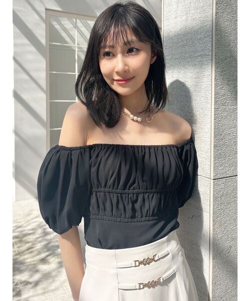 RESEXXY（リゼクシー）の「シフォンボリュームブラウス（シャツ/ブラウス・レディース・ブラック/イエロー/ホワイト/ピンク・FREE）」の20枚目の写真