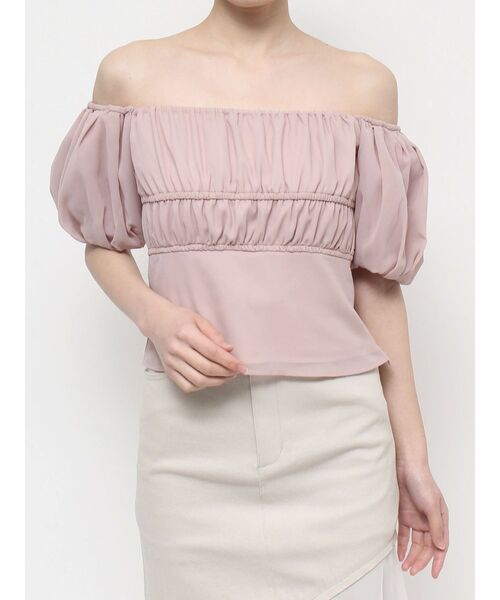 RESEXXY（リゼクシー）の「シフォンボリュームブラウス（シャツ/ブラウス・レディース・ブラック/イエロー/ホワイト/ピンク・FREE）」の9枚目の写真